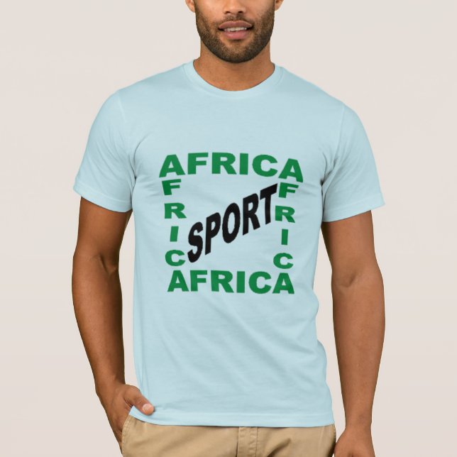 Hellblaues Jersey-T-Shirt AFRICA SPORT T-Shirt (Vorderseite)