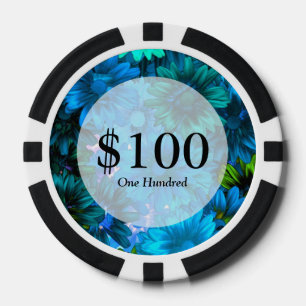 Hellblaues Muster Pokerchips