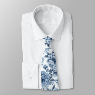 Hellblaues Porzellan-Blumen-Hochzeitsgeschenk für  Krawatte