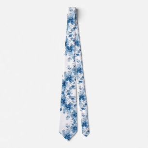 Hellblaues Porzellan-Blumen-Hochzeitsgeschenk für  Krawatte