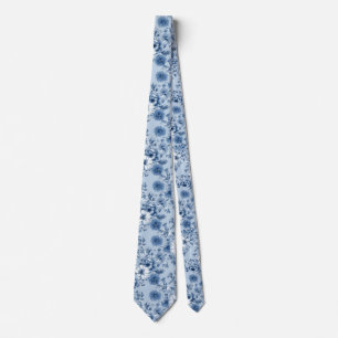 Hellblaues Porzellan-Blumen-Hochzeitsgeschenk für  Krawatte