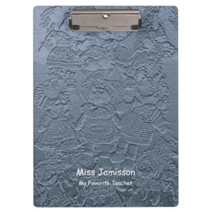 Hellblaues Puppen-Klemmbrett, mein Lieblingslehrer Klemmbrett