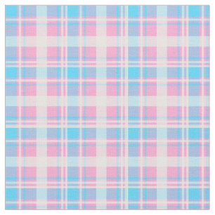 Hellblaues, rosa und weißes kariertes stoff