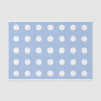 Hellblaues Seidenpapier mit weißen Tupfen