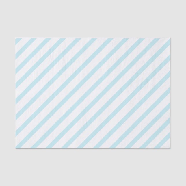 Hellblaues Streifen-Seidenpapier Seidenpapier (Vorderseite)