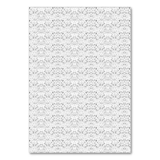 Hellblaues Texturmuster mit kleinem, sich wiederho Tischnummer (Vorderseite)