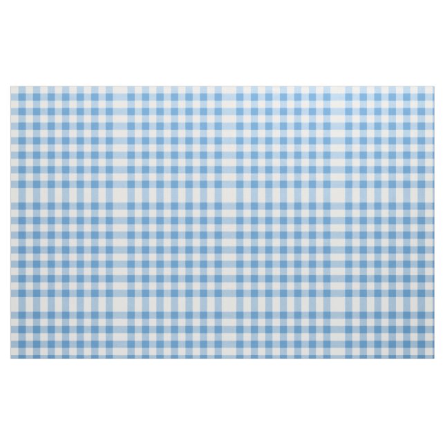 Hellblaues und weißes Gingham Blockmuster Stoff (Fat Quarter (45,7 x 55,9 cm))