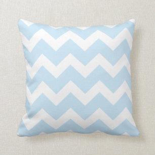 Hellblaues Zickzack Throw-Kissen Kissen