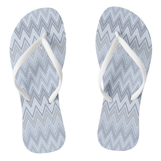 Hellblaues Zzigzack Flip Flops (Fußbett)