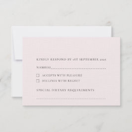 Hellblush Hellrosa Schlichter, solider Hintergrund RSVP Karte