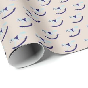 Hellbraun  Rocking Horse Wrapping Paper Geschenkpapier