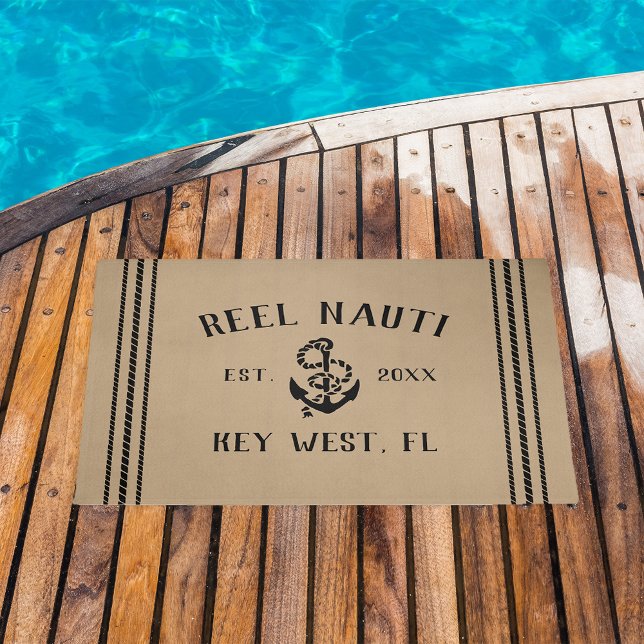 Hellbraun | Rustikaler Ankername Personalisierter  Fußmatte (Von Creator hochgeladen)