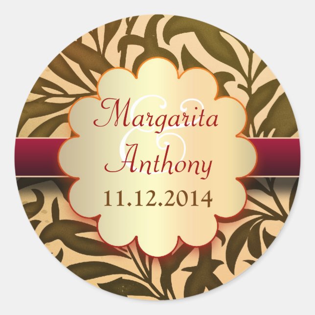 hellbraune Aufkleber oder Siegel (Vorderseite)