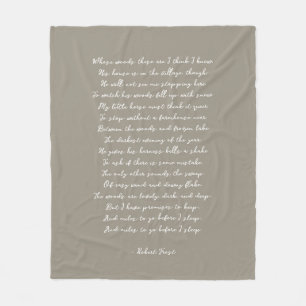 Hellbraune benutzerdefinierte Gedicht-Songtext-Zit Fleecedecke