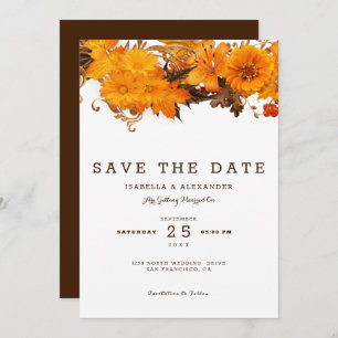 Hellbraune Blume Einladung