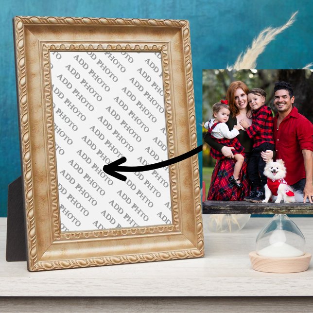 Hellbraune Freundschaft Holzrahmen Pic Foto Plaque Fotoplatte (Light Brown Friendship Wood Frame Pic Photo Plaque)