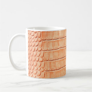 Hellbraune Krokodilledertextur Kaffeetasse
