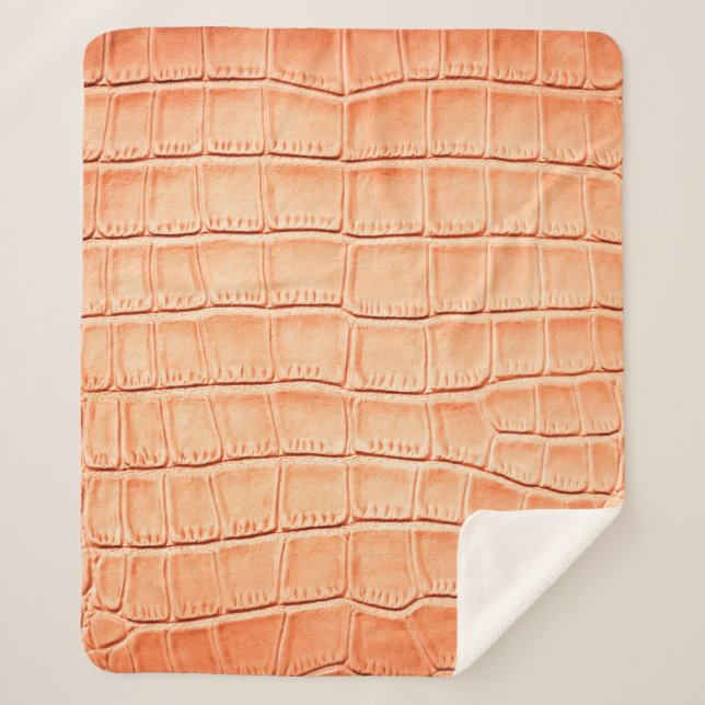 Hellbraune Krokodilledertextur Sherpadecke (Vorderseite)