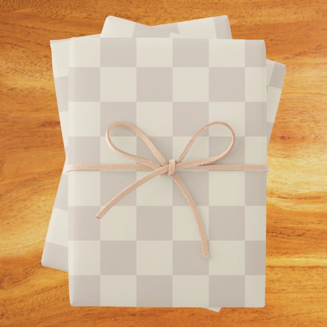 Hellbraune und braune Schachtel Geschenkpapier Set (Von Creator hochgeladen)