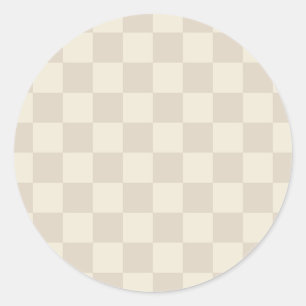 Hellbraune und braune Schachtel Runder Aufkleber