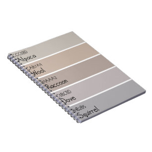 Hellbraune und graue Tiere Paint Chip Notizblock