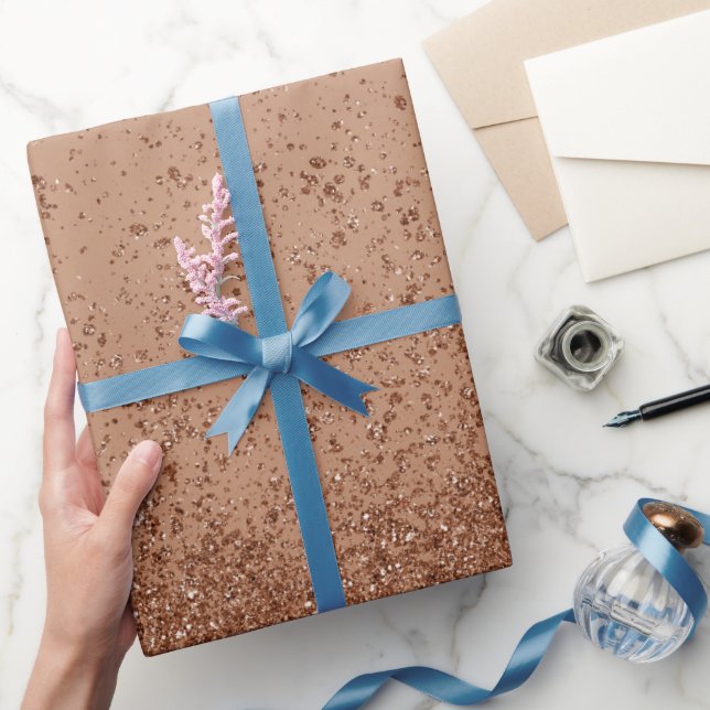 Hellbrauner falscher Glitter Geschenkpapier (Schenken)