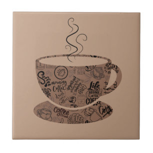Hellbrauner Kaffee Fliese
