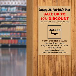 Hellbraunes St. Patrick's Day Geschäft Rabattposte Poster