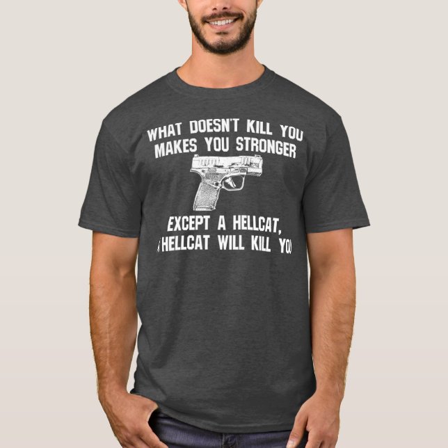 Hellcat Accessories 9mm Pistol Caliber Holster T-Shirt (Vorderseite)