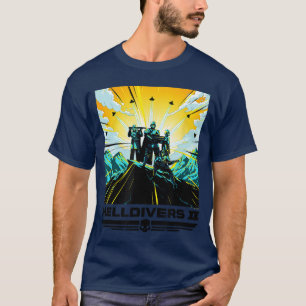 Helldivers 2 Farbige Sony PlayStation Videospiel T-Shirt