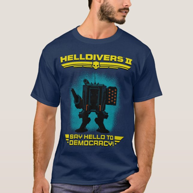 Helldivers 2 Sony Playstation Video Game Say Hello T-Shirt (Vorderseite)
