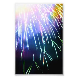 Helle 4. Juli-Feuerwerke 4x6 Fotodruck