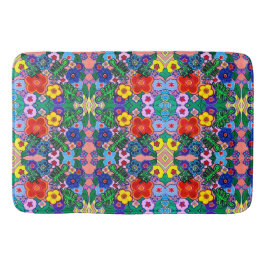 Helle Abstrakte Blume Art Badematte