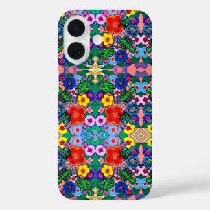 Helle Abstrakte Blume Art iPhone 16 Hülle