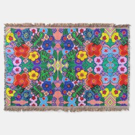 Helle Abstrakte Blume Art Decke