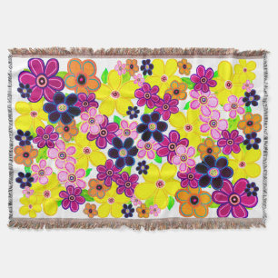 Helle Abstrakte Blume Art Decke