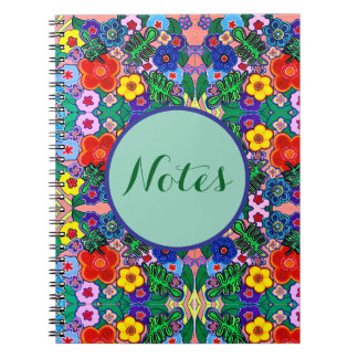 Helle Abstrakte Blume Art Notizblock