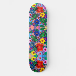 Helle Abstrakte Blume Art Skateboard