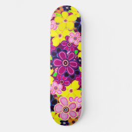 Helle Abstrakte Blume Art Skateboard