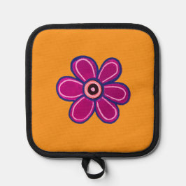 Helle Abstrakte Blume Art Topflappen