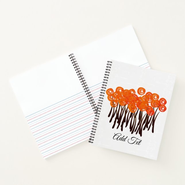 Helle Abstrakte Moderne Watercolor Art Notebook Notizbuch (Innenseite)
