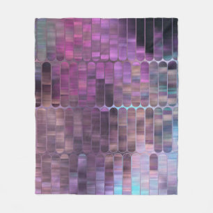 Helle abstrakte Mosaik mehrfarbig mit Glanz Fleecedecke