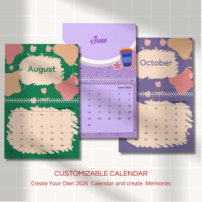 Helle abstrakte Pastellblumen Kalender (Von Creator hochgeladen)