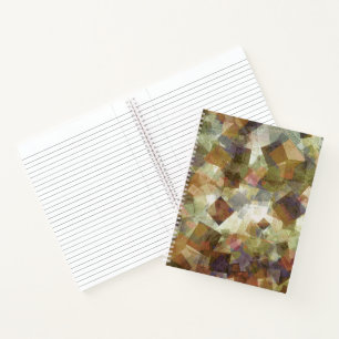 Helle abstrakte Quadrate Notizbuch