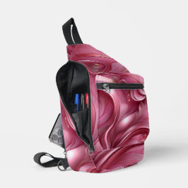 HELLE ABSTRAKTE ROSA WIRBEL CROSSBODY BAG