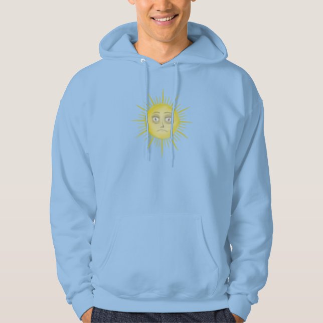 Helle abstrakte Sonnenkunst Hoodie (Vorderseite)