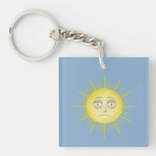 Helle abstrakte Sonnenkunst Schlüsselanhänger