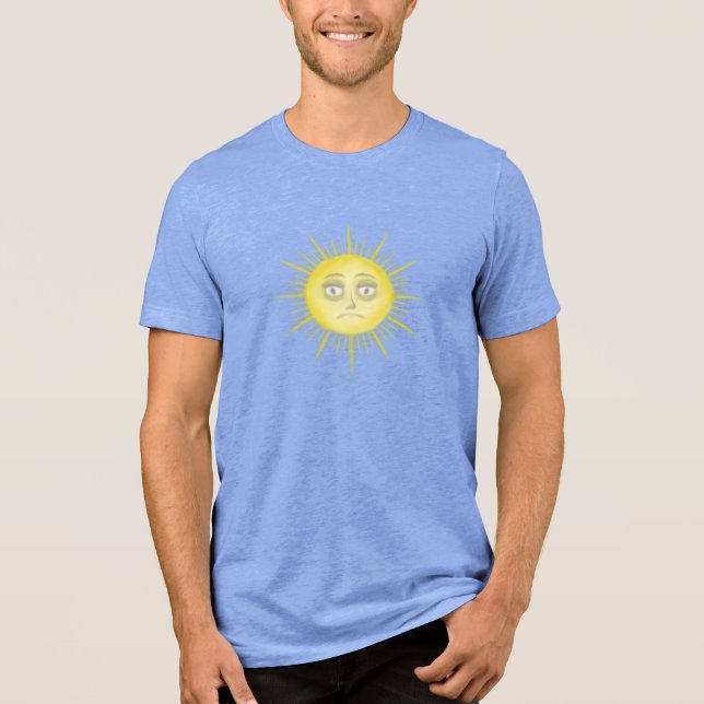 Helle abstrakte Sonnenkunst Tri-Blend Shirt (Vorderseite)