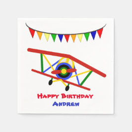 Helle Airplane Birthday Boy Serviette