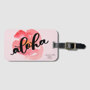 Helle Aloha Abstrakte Blumen Gepäckanhänger